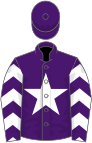 Purple, white star, chevrons on sleeves