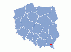 Location of Wisłok Wielki