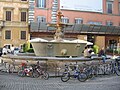 Piazza Farnese, la fontana a destra del palazzo