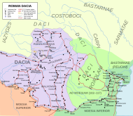 Map of Roman Dacia