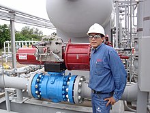 A pneumatically actuated safety shut-down ball valve in a natural gas processing plant Rotork fluid systems.jpg