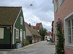 Stora Rådmansgatan med typisk Simrishamnsbebyggelse.