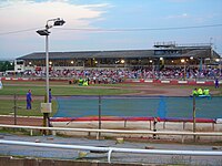 The Abbey Stadium, the home of Swindon Robins from 1949 to 2019 Abbeyracerobins.JPG