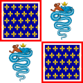 Flag of the French Duchy of Milan (1395-1402)