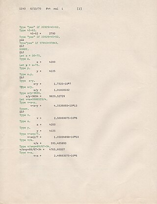 <span class="mw-page-title-main">JOSS</span> Interactive programming language