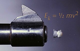 <span class="mw-page-title-main">Muzzle energy</span> Kinetic energy of a bullet