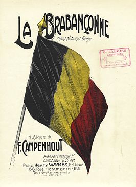 Partituur van de Brabançonne van ongeveer 1910