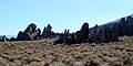 Jagged rock formations in the Alabama Hills