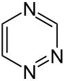 de: Struktur von 1,2,4-Triazin; en: Structure of 1,2,4-triazine