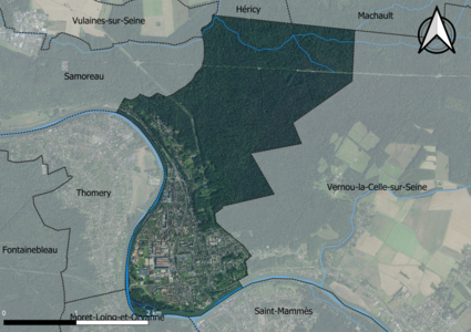 Carte orhophotogrammétrique de la commune.