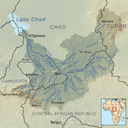 Many Sara people live in the region southeast of Lake Chad, which is irrigated by the Chari and Logone rivers. Charirivermap.png