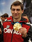 Guillaume Bastille mit seiner Staffel-Goldmedaille 2010