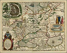 Карта Московії Гесселя Геррітсена, 1613 рік (пізніша копія)