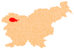 Location of the Municipality of Bohinj in Slovenia