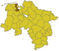 Lage des Landkreises Friesland in Niedersachsen