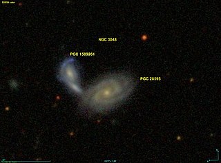 <span class="mw-page-title-main">NGC 3048</span> Pair of spiral galaxies in the constellation Leo