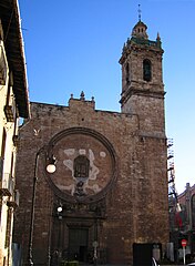 Vista de la façana de Sant Joan del Mercat de València