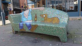 Social sofa "Cartoon", ontwerp van Tejo Haas in Heerlen