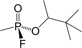 <span class="mw-page-title-main">Soman</span> Chemical compound (nerve agent)