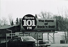 Stereo 101 FM billboard in 1982 Stereo101 Billboard.jpg