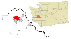 Location within Thurston County in Washington