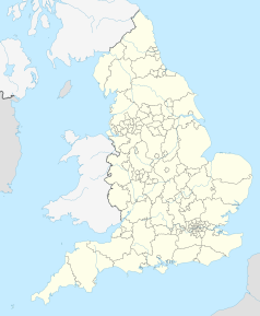 Mapa konturowa Anglii, na dole po prawej znajduje się punkt z opisem „Plough Lane”