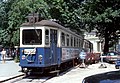 Triebwagen 21 nach der Modernisierung am Josefsplatz in Baden (Juni 1979)