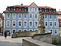 Statue Kaiserin Kunigunde auf der unteren Brücke am "Alten Rathaus" in Bamberg