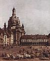 La Frauenkirche in una visione della capitale sassone di Bernardo Bellotto