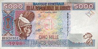 <span class="mw-page-title-main">Guinean franc</span> Currency of Guinea