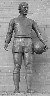 The Ibrox Disaster memorial statue, commemorating the 1971 tragedy