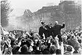 President Nixon and Chancellor Kurt Kiesinger waving to the crowd in Berlin (February 1969)