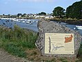 Panneau affichant le parcours d'interprétation du site des carrières de Kerglonou (Le granite de l'Aber).