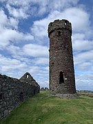 The round tower, in the ruins of Peel Castle