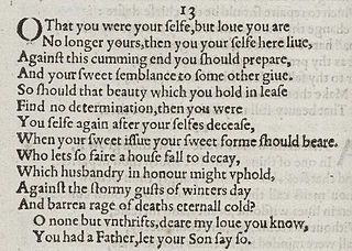 <span class="mw-page-title-main">Sonnet 13</span> Poem by William Shakespeare