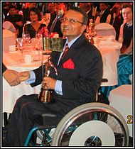 Unsung Hero – Sri Lankan of the Year 2016 – Perhaps it was the first time ever in Sri Lanka that a person with a disability and reliant on a wheelchair was befittingly recognised for his ability within disability.[61][62]