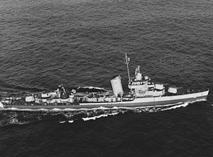 USS Wainwright (DD-419) underway in the Atlantic Ocean on 5 May 1944