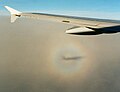 Glory as seen from an airplane, UK