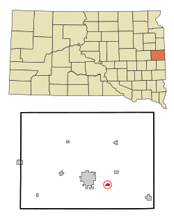 Location in Brookings County and the state of South Dakota