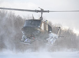 Air assault by Japanese ski troops in winter camouflage