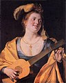 Wanita dengan gitar 1631, Galeri Kesenian Nasional Lviv