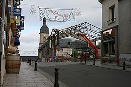 Les Halles en travaux de rénovation, le 14 décembre 2006.