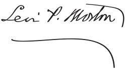 Levi P. Mortons signatur