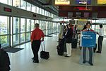 Platform-level interior of AirTrain Newark's P3 station