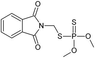 <span class="mw-page-title-main">Phosmet</span> Organophosphate non-systemic insecticide