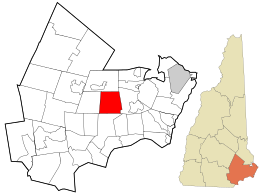 Location in Rockingham County and the state of New Hampshire.