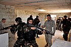 Moroccan maritime interdiction operations team on basic close quarter battle training in Exercise Phoenix Express 2010.