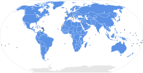 Map showing the Member states of the United Nations This map does not represent the view of its members or the UN concerning the legal status of any country,[1] nor does it accurately reflect which areas' governments have UN representation.