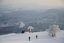 Winter in Beskid Śląski mountains, Ochodzita, Silesia 01