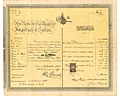 1914'te Jaffa'da verilen Türk Osmanlı pasaportu